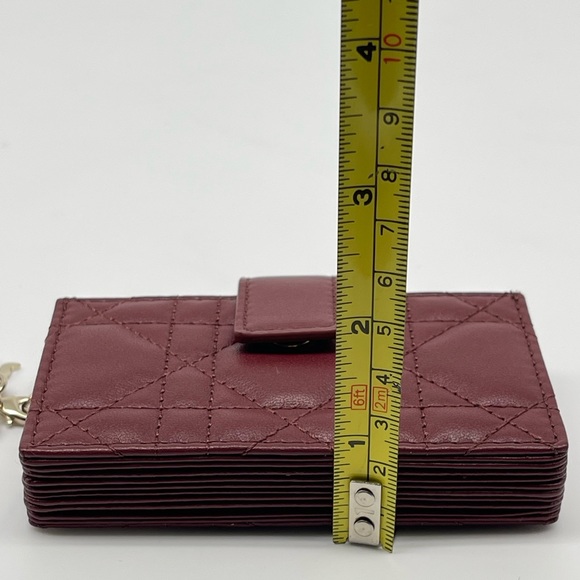 LADY DIOR 5-GUSSET CARD HOLDER ROUGE NEW DUST SHOPPING BAG BOX AUTHENTIC - Picture 13 of 13
